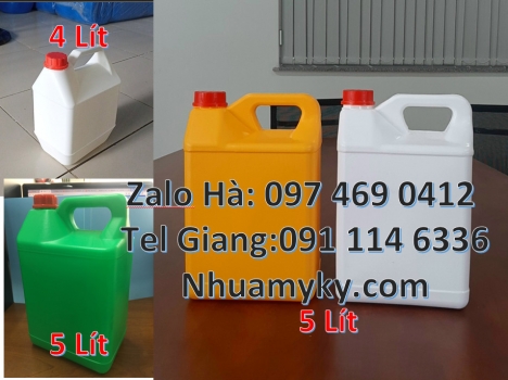 Can nhựa 1 lít vuông, can 1l vuông can 5l trong đựng dầu tràm, Can 10l dẹp, Can nhựa 10 lít đựng dun