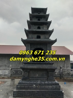 Mẫu mộ tháp Phật Giáo bằng đá đẹp tại Bình Dương