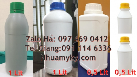 chai nhựa 100ml đựng mực in, Chai 500ml miệng nhỏ, chai nhựa, chai 250 ml đựng thuốc thú y Chai 30ml
