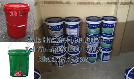 Thùng nhựa vuông, Giá bán Xô nhựa 3.8 lit, thùng nhựa 5 lít, vỏ thùng sơn giá rẻ, thùng sơn 10 lít,