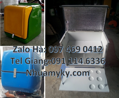 Thùng giữ nhiệt, thùng giao trà sữa, Giá thùng nhựa giao hàng, Thùng giữ nhiệt xe máy, thùng giao ti