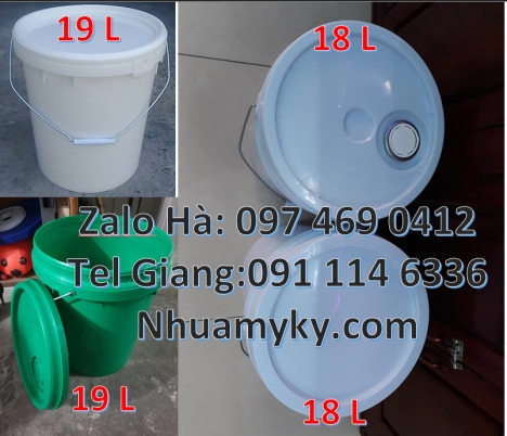 Thùng nhựa vuông, Giá bán Xô nhựa 3.8 lit, thùng nhựa 5 lít, vỏ thùng sơn giá rẻ, thùng sơn 10 lít,