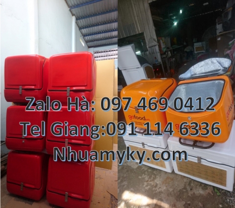 Thùng giữ nhiệt, thùng giao trà sữa, Giá thùng nhựa giao hàng, Thùng giữ nhiệt xe máy, thùng giao ti