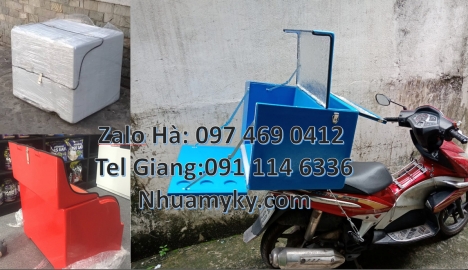 Thùng giữ nhiệt, thùng giao trà sữa, Giá thùng nhựa giao hàng, Thùng giữ nhiệt xe máy, thùng giao ti