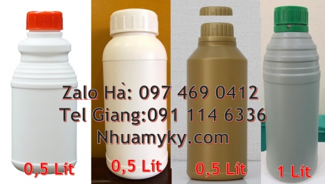 chai nhựa 100ml đựng mực in, Chai 500ml miệng nhỏ, chai nhựa, chai 250 ml đựng thuốc thú y Chai 30ml