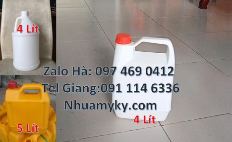 Can nhựa 1 lít vuông, can 1l vuông can 5l trong đựng dầu tràm, Can 10l dẹp, Can nhựa 10 lít đựng dun