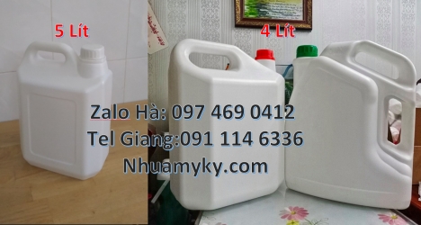Can nhựa 1 lít vuông, can 1l vuông can 5l trong đựng dầu tràm, Can 10l dẹp, Can nhựa 10 lít đựng dun