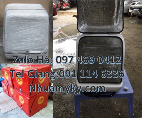 Thùng giữ nhiệt, thùng giao trà sữa, Giá thùng nhựa giao hàng, Thùng giữ nhiệt xe máy, thùng giao ti