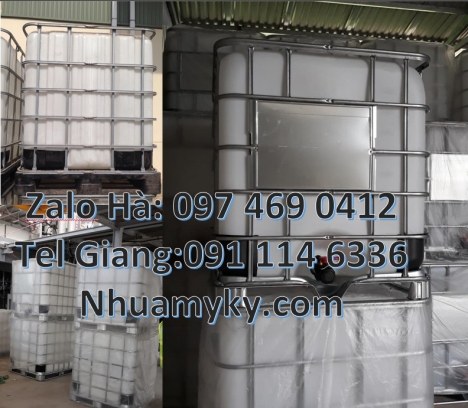 Tank ibc đựng axit, Thùng nhựa dung tích lớn, tank ibc 1000 lít, bồn nhựa ibc 1000l mới, bồn 1000 lí