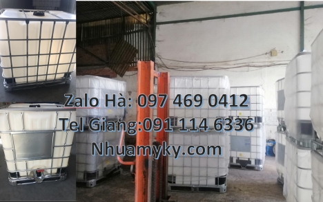 Tank ibc đựng axit, Thùng nhựa dung tích lớn, tank ibc 1000 lít, bồn nhựa ibc 1000l mới, bồn 1000 lí