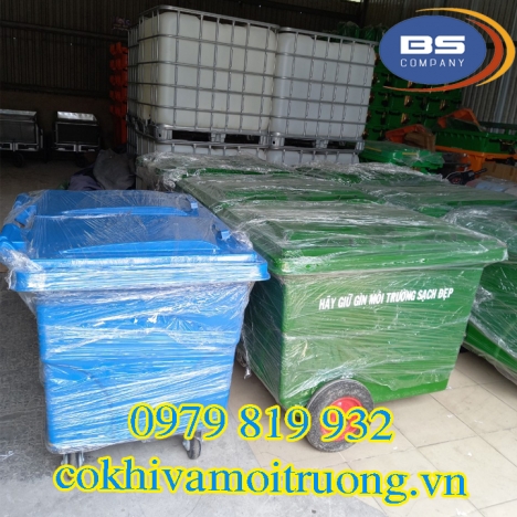 Xe Thu Gom Rác Nhựa Composite 660 Lít