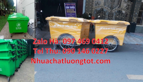 Xe chở rác 660 lít, xe chở rác 1000 lít báo giá xe đẩy rác 660 lít, Xe rác 1000 lít nhựa composite,