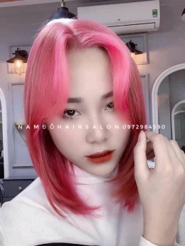 Cắt Nhuộm Màu Hồng Cánh Sen Uy Tín Giá Rẻ Hoài Đức - Nam Đỗ Hair Salon