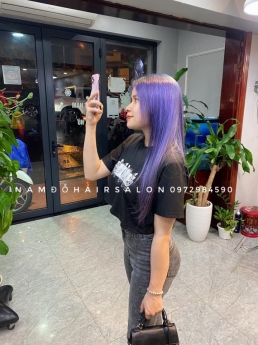 Cắt Nhuộm Màu Xanh Bule Đẹp Giá Rẻ Hoài Đức - Nam Đỗ Hair Salon