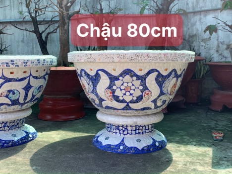 Chậu hoa _ chậu cảnh _ chậu hoa dán miễng , ghép sành sứ _ chậu to khủng