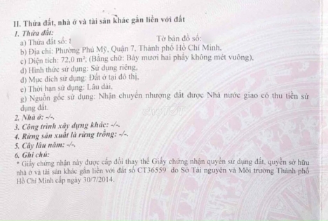 Giỏ Hàng cực Thơm! Đất Nền Phường Phú Mỹ Quận 7! Đường Số 15B - Phạm Hữu Lầu - Giá: 7.x Tỷ   Ms