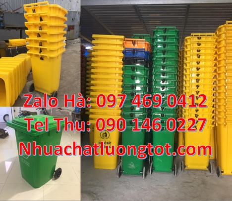Thùng rác 60l không bánh xe Thùng rác 120l nắp kín, Xe gom rác 120l 240l, thùng rác 60 lít có