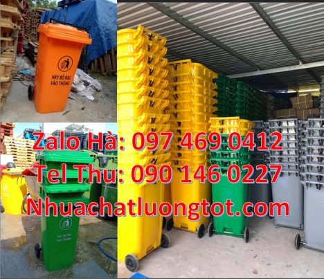 Thùng rác 60l không bánh xe Thùng rác 120l nắp kín, Xe gom rác 120l 240l, thùng rác 60 lít có