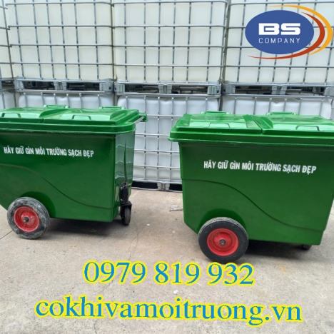 Xe Thu Gom Rác Nhựa Composite 660 Lít