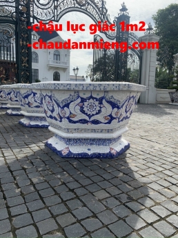 Chậu hoa _ chậu cảnh _ chậu hoa dán miễng , ghép sành sứ _ chậu to khủng