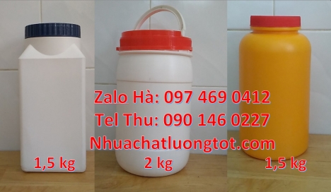 Hũ 0.5kg nắp nhỏ, Nơi bán hũ nhựa 1kg, Giá bán hũ 1kg, Hũ 0.5kg, Hũ 1kg đựng bột lúa mạch, 1kg đựng