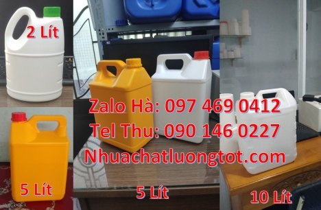 Can 2l vuông, can 4l tròn đựng thuốc tẩy, can 5l vuông Cung cấp sỉ can hdpe cỡ nhỏ, Can 1l đựng sữa