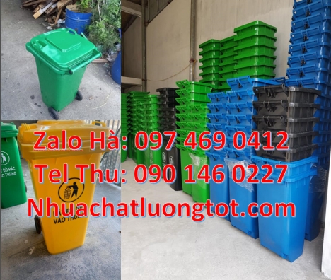 Thùng rác 60l không bánh xe Thùng rác 120l nắp kín, Xe gom rác 120l 240l, thùng rác 60 lít có