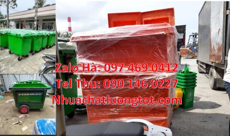 Xe chở rác 660 lít, xe chở rác 1000 lít báo giá xe đẩy rác 660 lít, Xe rác 1000 lít nhựa composite,