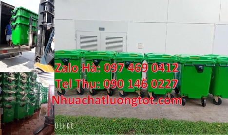 Xe chở rác 660 lít, xe chở rác 1000 lít báo giá xe đẩy rác 660 lít, Xe rác 1000 lít nhựa composite,