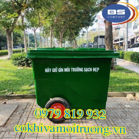 Xe Thu Gom Rác Nhựa Composite 660 Lít