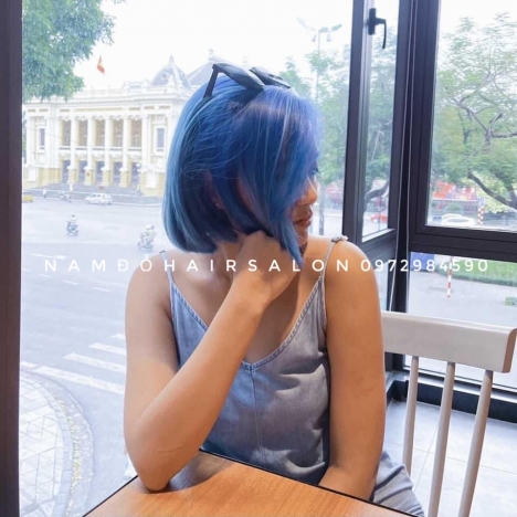Cắt Nhuộm Màu Xanh Bule Đẹp Giá Rẻ Hoài Đức - Nam Đỗ Hair Salon