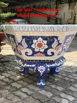 Chậu hoa _ chậu cảnh _ chậu hoa dán miễng , ghép sành sứ _ chậu to khủng