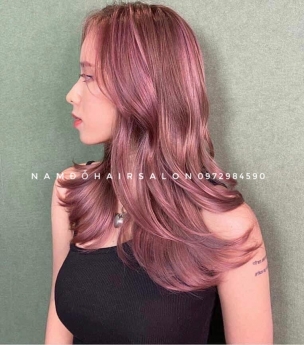 Cắt Nhuộm Màu Hồng Cánh Sen Uy Tín Giá Rẻ Hoài Đức - Nam Đỗ Hair Salon