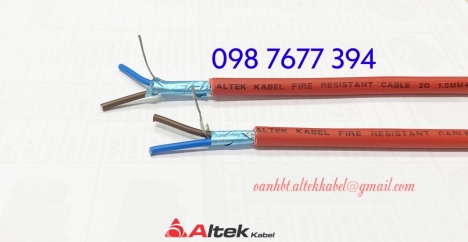 cáp tín hiệu báo cháy chống nhiễu 2x1.5