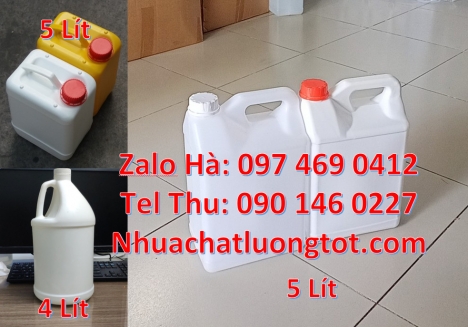 Can 2l vuông, can 4l tròn đựng thuốc tẩy, can 5l vuông Cung cấp sỉ can hdpe cỡ nhỏ, Can 1l đựng sữa