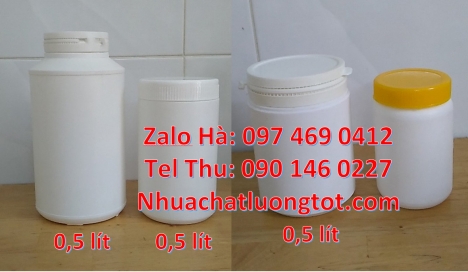 Hũ 0.5kg nắp nhỏ, Nơi bán hũ nhựa 1kg, Giá bán hũ 1kg, Hũ 0.5kg, Hũ 1kg đựng bột lúa mạch, 1kg đựng