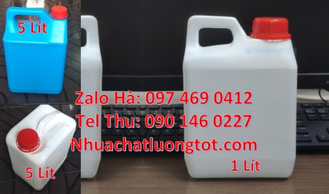 Can 2l vuông, can 4l tròn đựng thuốc tẩy, can 5l vuông Cung cấp sỉ can hdpe cỡ nhỏ, Can 1l đựng sữa