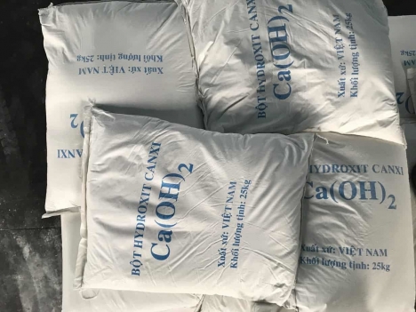 Vôi bao bì, thương hiệu đóng bao 25kg