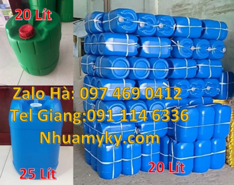 can 25l vuông Can nhựa cao cấp 30l Can 25đựng hóa chất, can 20l giá rẻ, can 25l trắng, can 20 lít t