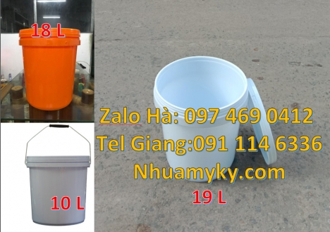 Xô nhựa Vỏ thùng đựng sơn 20 lít Vỏ thùng đựng sơn 22 lít, Thùng nhựa vuông, Giá bán Xô nhự