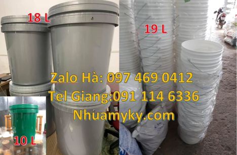 Xô nhựa Vỏ thùng đựng sơn 20 lít Vỏ thùng đựng sơn 22 lít, Thùng nhựa vuông, Giá bán Xô nhự