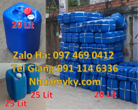 can 25l vuông Can nhựa cao cấp 30l Can 25đựng hóa chất, can 20l giá rẻ, can 25l trắng, can 20 lít t