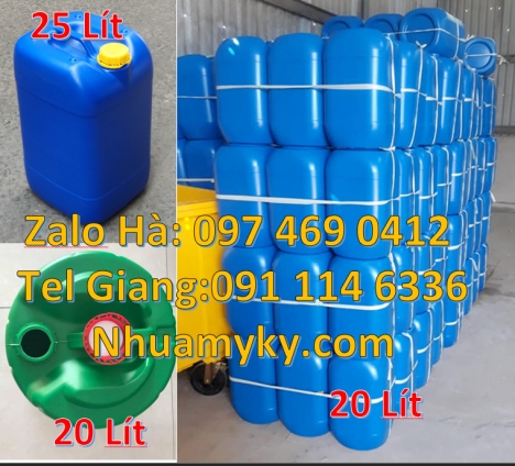 can 25l vuông Can nhựa cao cấp 30l Can 25đựng hóa chất, can 20l giá rẻ, can 25l trắng, can 20 lít t