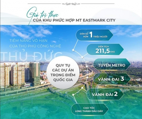 SIÊU PHẨM MT EASTMARK 1 NGAY TRUNG TÂM TP THỦ ĐỨC CHỈ TỪ 39TR/M2, NHẬN NGAY VÔ VÀN ƯU ĐÃI HIẾM CÓ