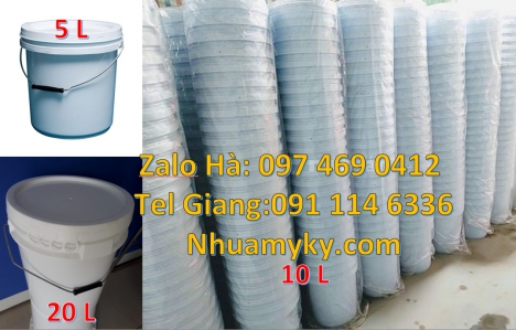 Xô nhựa Vỏ thùng đựng sơn 20 lít Vỏ thùng đựng sơn 22 lít, Thùng nhựa vuông, Giá bán Xô nhự