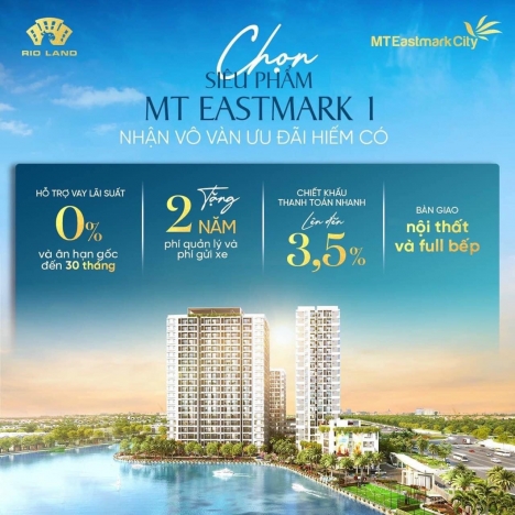 SIÊU PHẨM MT EASTMARK 1 NGAY TRUNG TÂM TP THỦ ĐỨC CHỈ TỪ 39TR/M2, NHẬN NGAY VÔ VÀN ƯU ĐÃI HIẾM CÓ