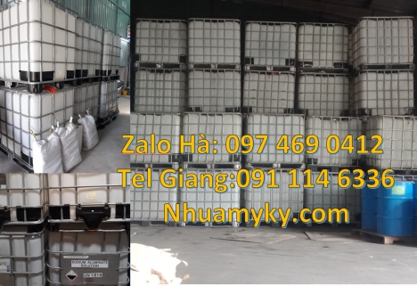 Tank nhựa 1000 Lít mới, thùng IBC cũ, bồn nhựa IBC giá rẻ, Thùng nhựa 1000L hàng nhập khẩu, Bồn nhựa