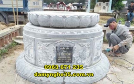 Những mẫu mộ tròn bằng đá đẹp chuẩn kích thước phong thuỷ