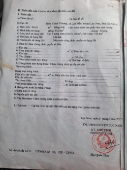 Hoa hậu Bán nhanh  Chính chủ bán đất Chín Thượng, Lan Mẫu, Lục Nam, Bắc Giang ô tô tránh