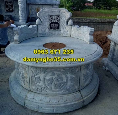 Những mẫu mộ tròn bằng đá đẹp chuẩn kích thước phong thuỷ